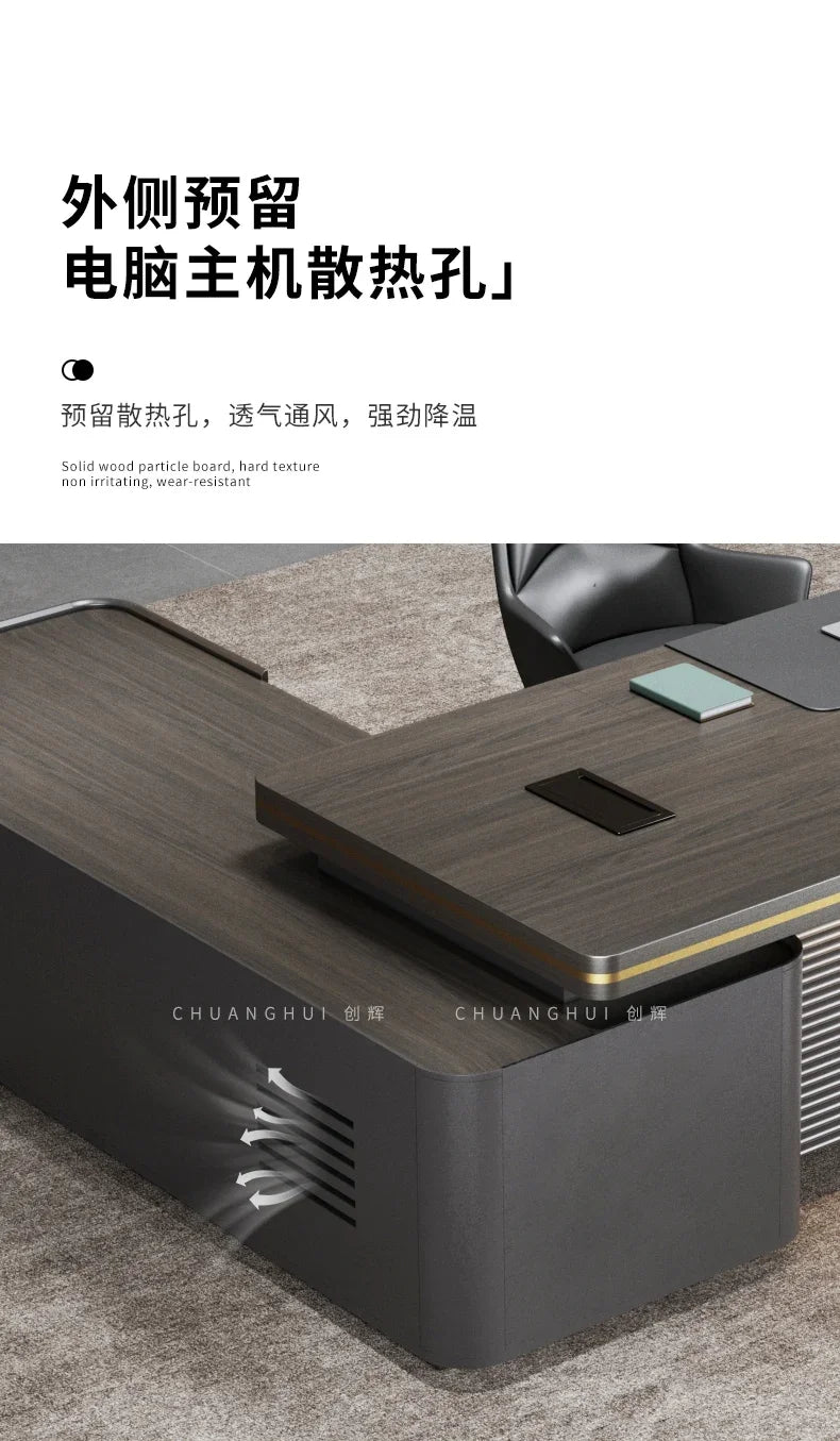L Reception Office Table Adjustable Executive Work Pc Writing Desk Study Modern Mesa Escritorio Desk Accessories Furniture