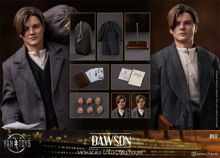In Stock Original YANTOYS JR07 1/6 Jack Titanic Leonardo DiCaprio 12inch Full Set Action Figure Model Toys