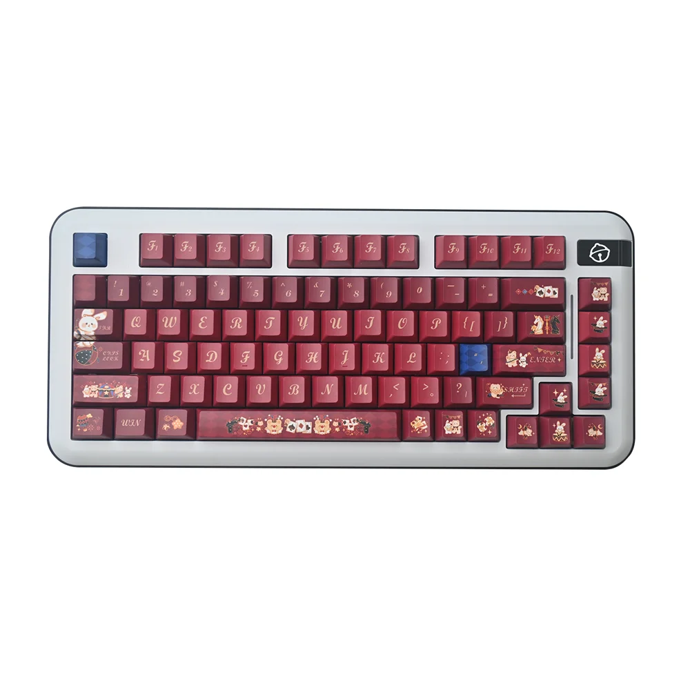 Midnight Fairy Tale PBT Keycap Cherry Profile 5 Side DYE SUB 140 Keys Red Theme For RK68 RK84 RK87 RK104 Mechanical Keyboard