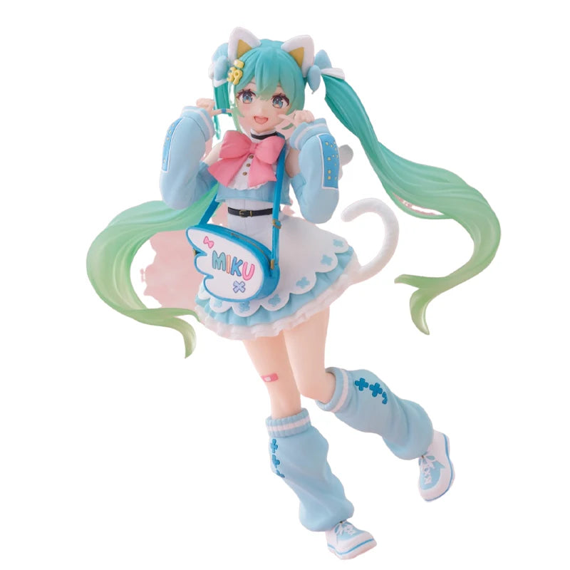 Original TAiTO Hatsune Miku Fashion Doll Creative Fashion Fancy Anime Figure PVC 18CM Collectible Model Statuette Ornament Gift