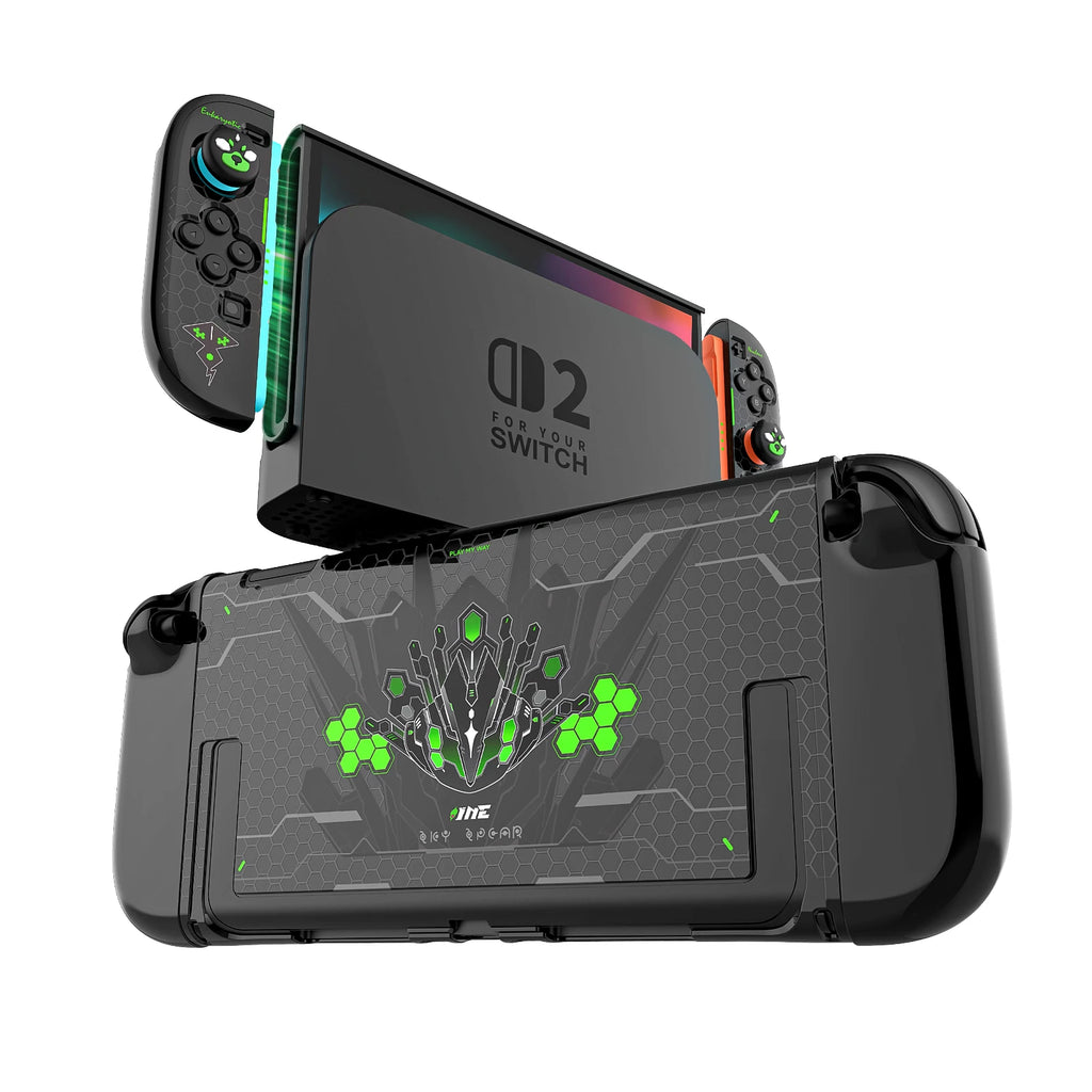 IINE Jormungandr Series for NS2 :Pro Controller ;  Protective Case; Thumb Grips(Set of 8); Magnetic Game Card Case for ; Silicon