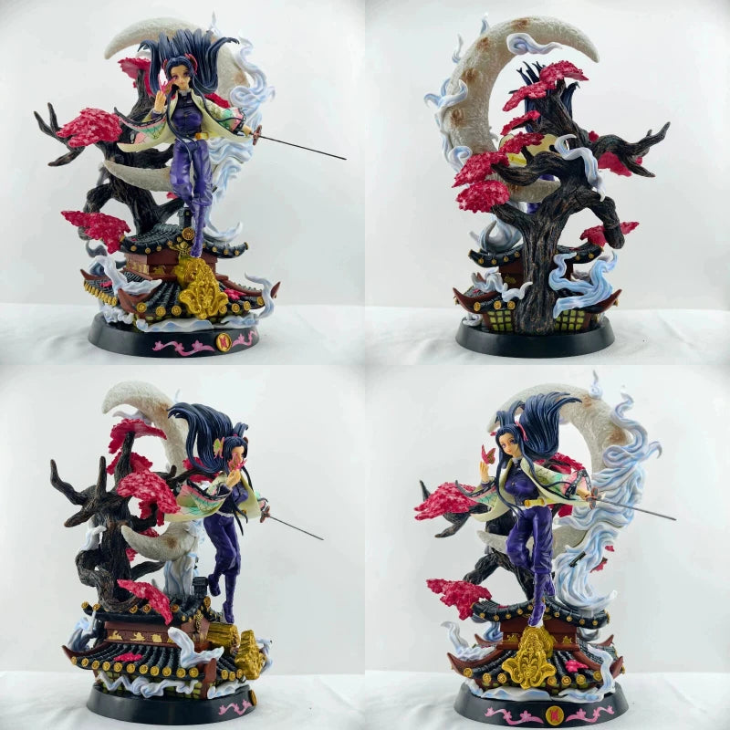 Demon Slayer Kochou Kanae Figure 39cm Uncensored Light Up Anime Statue Scene Model Desk Decor Collectible Gift Toy