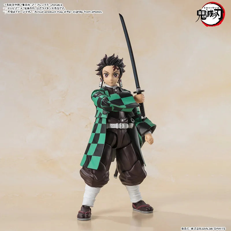 Bandai Original Echte Figur Dämon Slayer Modell Kit SHF Kamado Tanjirou Sammlung Action Figur Modell kinder Spielzeug Geschenke