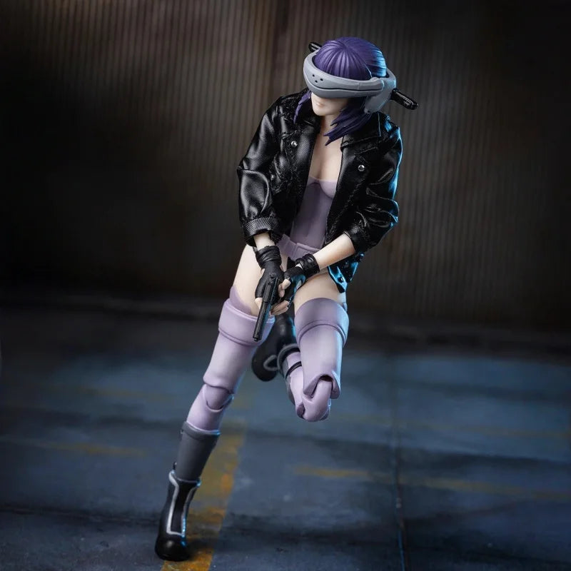 Hiya Esg0202 1/12 Scale Motoko Kusanagi Anime Action Figure - Stand Alone Complex Mobile Suit Girl Doll 6 Inch Collectible Toy