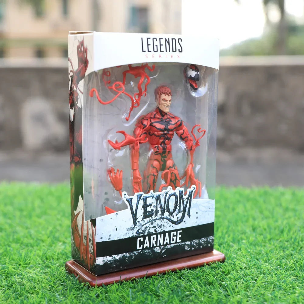 Anime Marvel The Avengers Spider-Man Action Figure Venom Carnage Massacre Action Model Red Movable Doll Child Halloween Gifts