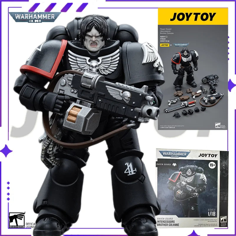[In Stock] JOYTOY Original 40K1/18 Mobile Doll Warhammer 40000 Dark Crow Guard Arbitrator Mobile Joint Model Toy Gift Collection