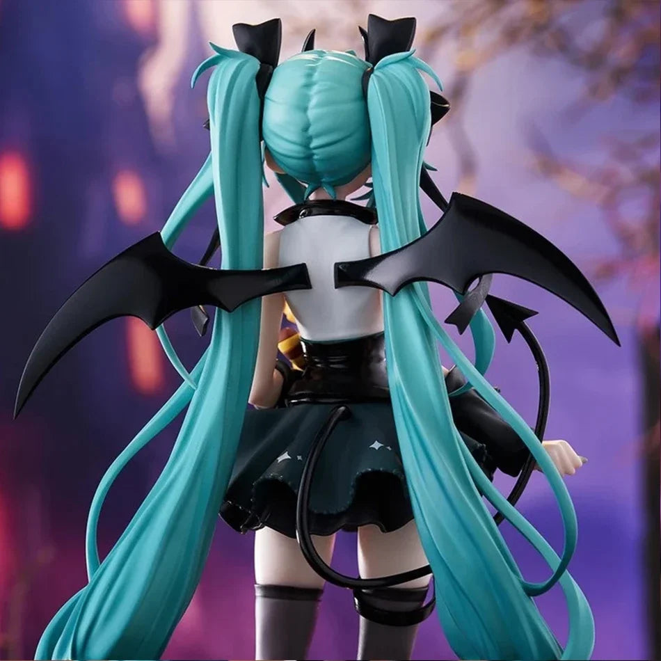 Anime Little Devil Hatsune Miku Handmade Little Raccoon Chuyin Dark Angel Handmade PVC Model Animation Peripheral Ornaments