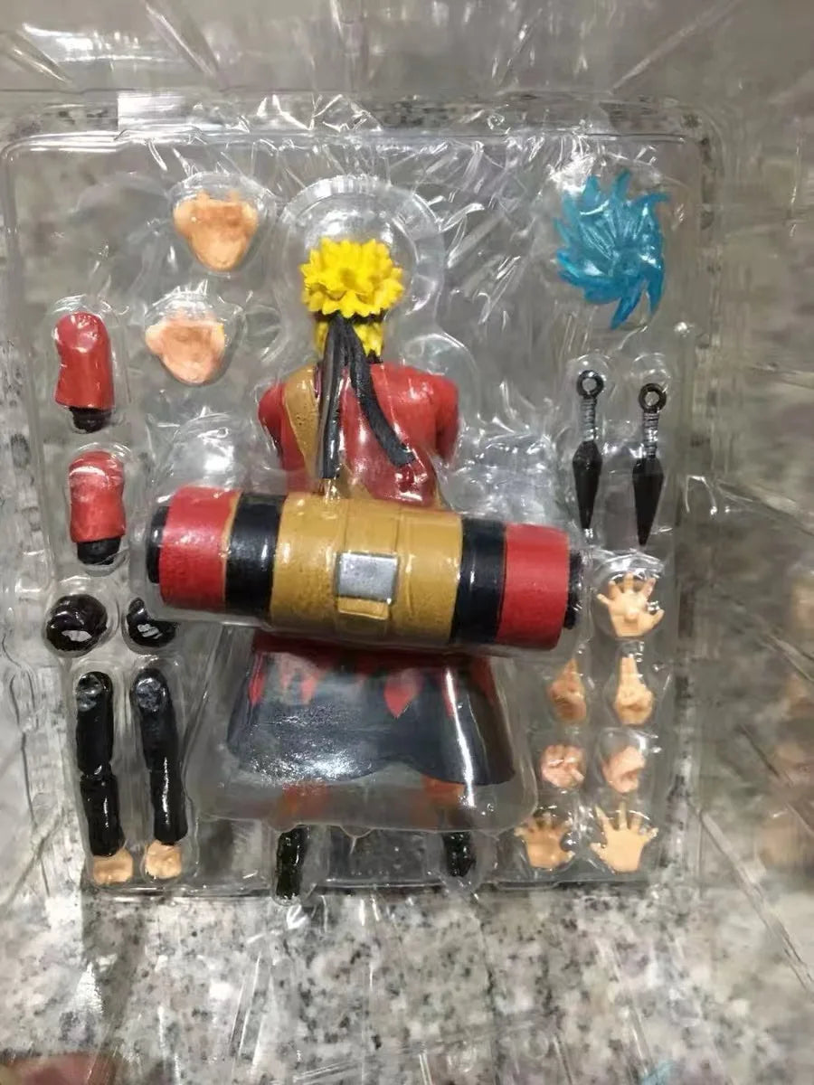 SHF Naruto Movable Naruto Sasuke Kakashi Uchiha Itachi Handmade Model Toy Doll naruto figure joytoy 1 18