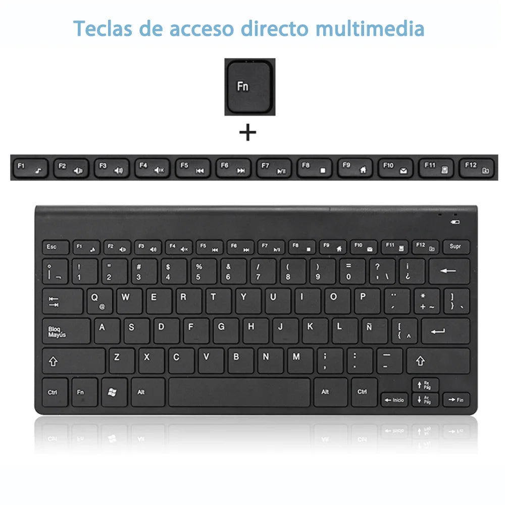 Hot Wireless Spanish Keyboard Mouse For Game PC Player TV Spanish Keyboard and Mouse Set 78Keys Gaming Keyboard Dropshipping