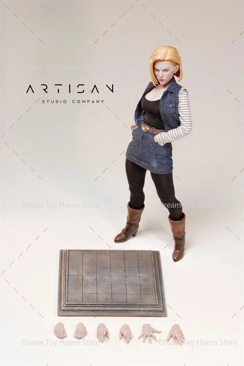 ARTISAN 1/6 Women Soldier Android 18 Lazuli Anime Battle Girl Full Set 12Inch Action Figure Model Best Fans Collectible Dolls