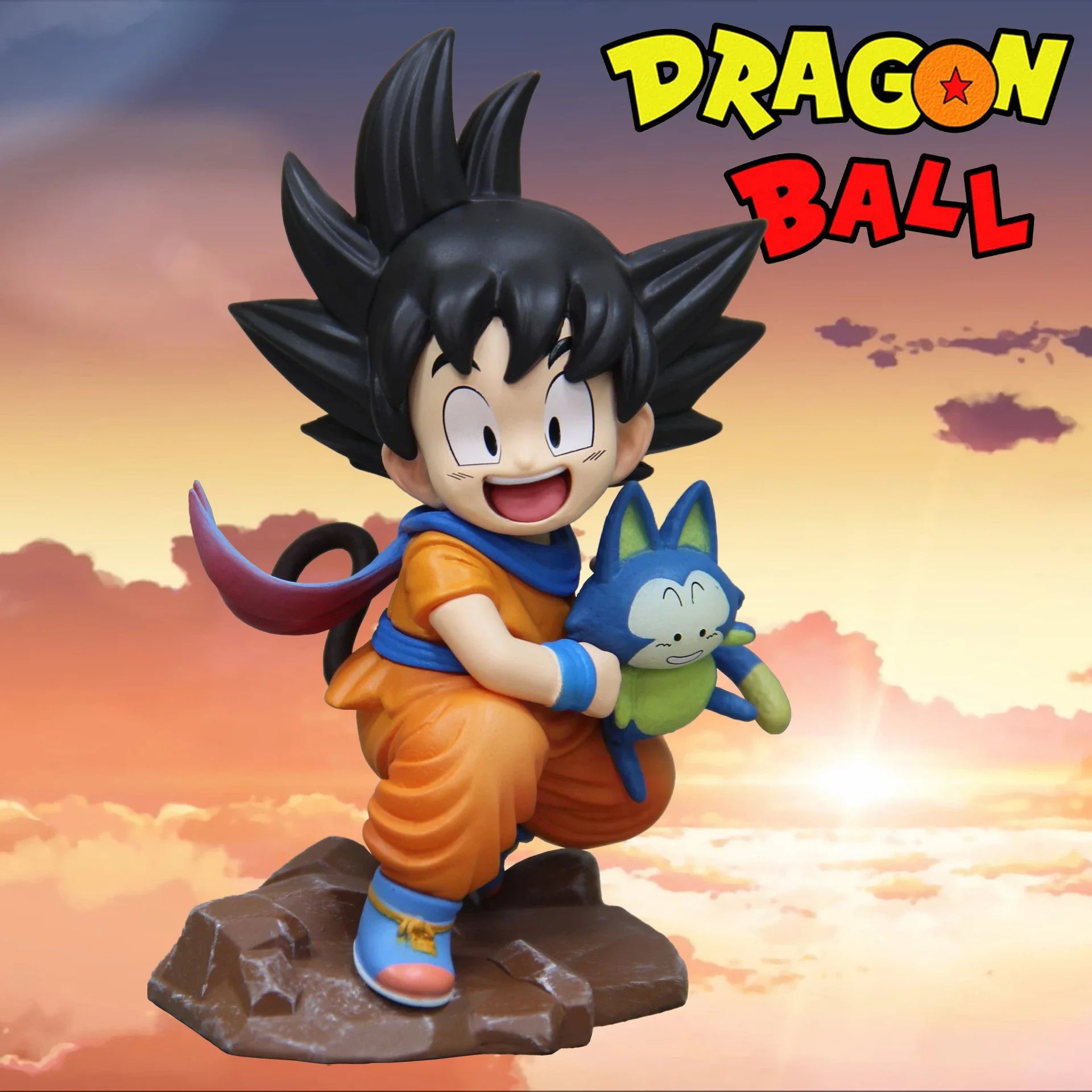 10cm/15cm Dragon Ball Z Son Goku cartoon character childhood Goku hug PVC Action Figure Model Statue Collection Decoration Pra