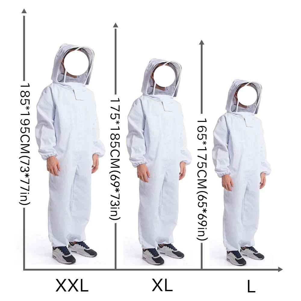 Full body beekeeping suit Professional beekeeper protective clothing Safety veil Unisex child protection