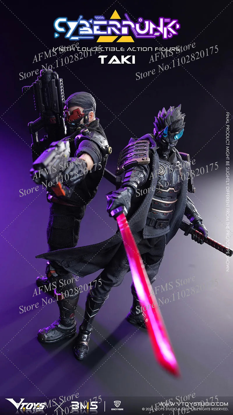 VTOYS VSD010 1/12 Scale Collectible Figure Cyberpunk Samurai Taki Warrior Fighter Full Set 6Inch Men Soldier Action Figure Model
