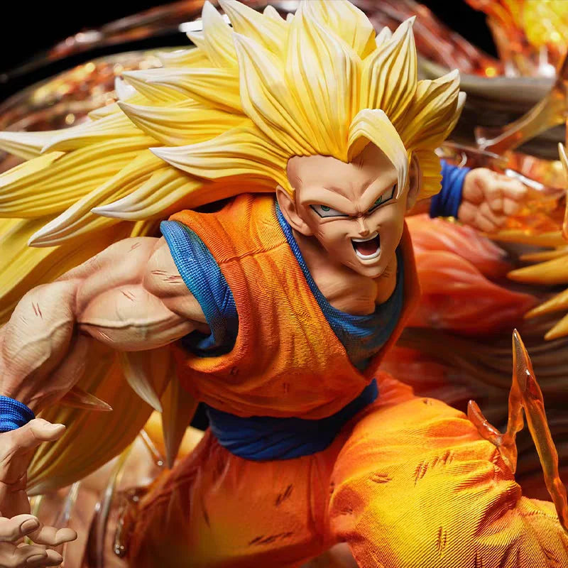 22cm Dragon Ball figures Goku Dragon Fist Super Saiyan3 Anime Figure PVC figurine Statue Collection Model Room Decor Toys Gifts
