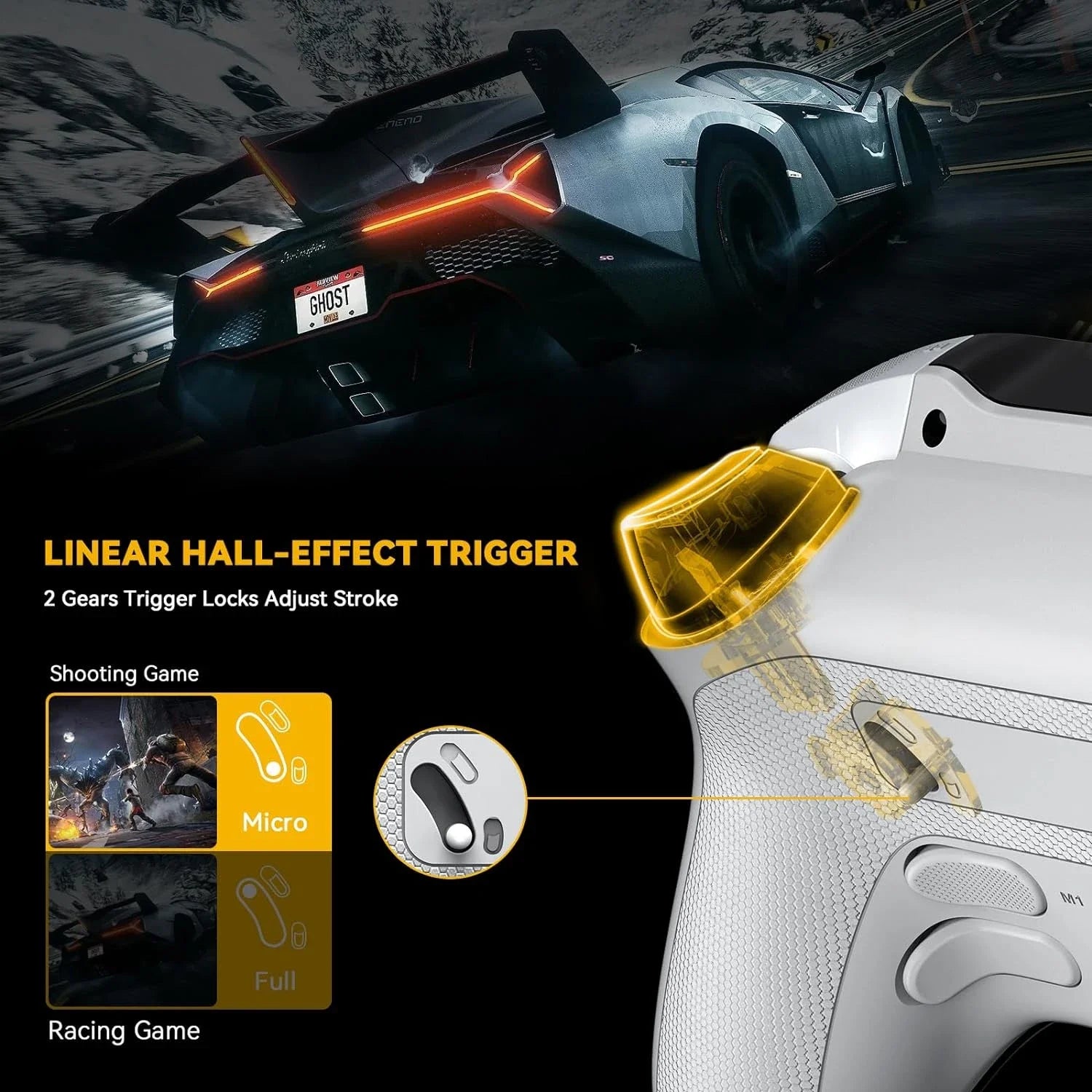 Mamba One V2 Wireless Controller 2-inch Screen Hall Effect Stick Gaming RGB Light With Charging Dock For Switch/PC/iOS/Android