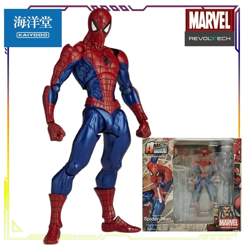 KAIYODO Original Revoltech Series Spider-Man\Venom Gwen Anime Action Figure Model Toys Movable Model Ornaments Gifts Fo Boys