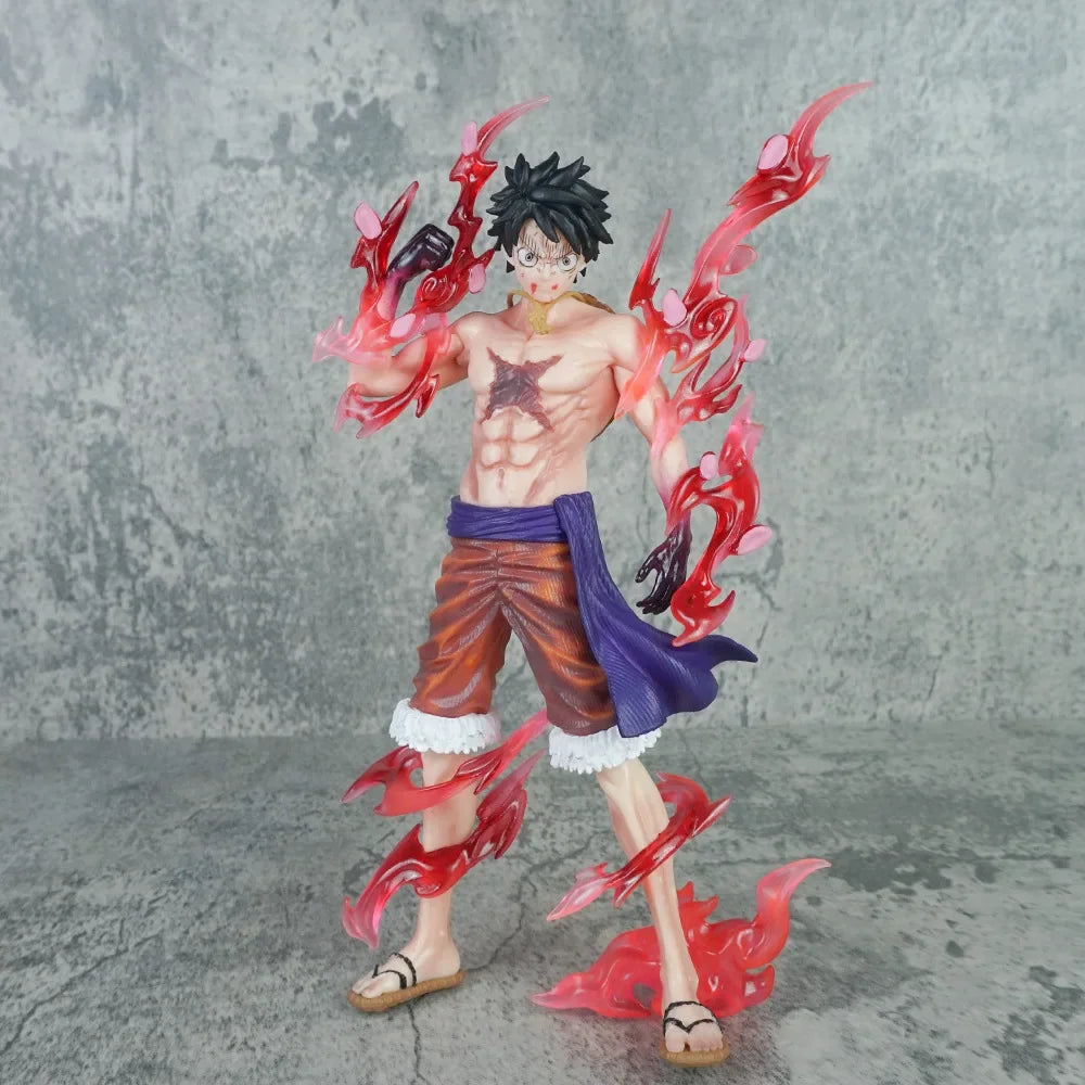 One Piece Luffy Model Anime Figures Monkey D. Luffy Flowing Cherry Action Figures PVC Anime Collection Doll Kids Toys Gift