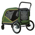 Luxuriöser großer faltbarer Kinderwagen für Haustiere mit Katzentransporter, Reisewagen für Hunde, Reisetrolley für Hunde, luxuriöser Kinderwagen mit 4 Rädern