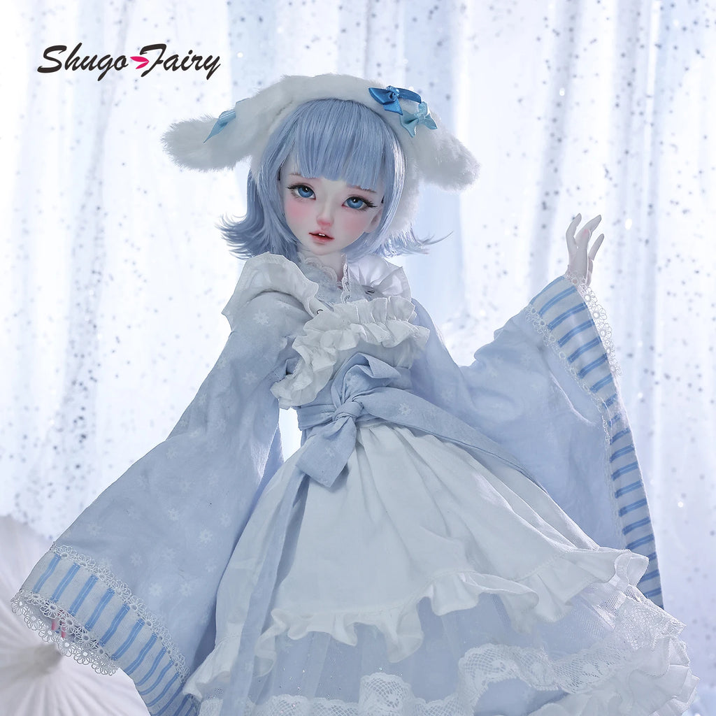 ShugaFairy Sano Original Bjd Doll 1/4 Head Bariy New Kimono Style Anime Girl Joint Toys Fullset
