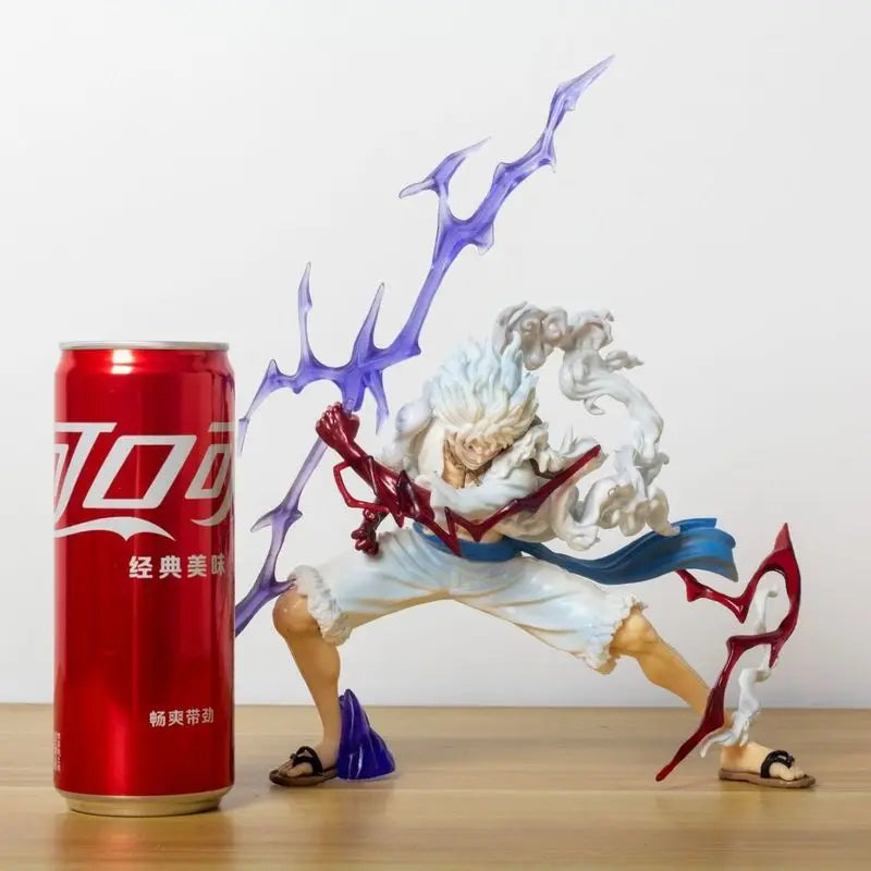 Figure Sun God Gear 5 Nika Luffy Action Figure Gk Thunderbolt Monkey D Luffy Model Pvc Collectible Toy Collection Ornament Mode