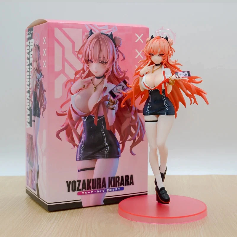 28cm Blue Archive Iochi Mari Anime Figure Yozakura Kirara/Sunaookami Shiroko/Urawa Hanako Action Figure Collectible Model Toys