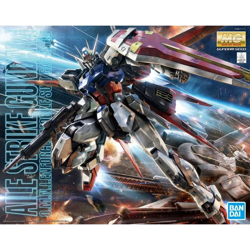 Bandai Genuine Gundam Model Kit Anime Figure MG 1/100 Aile Strike Gundam RM HD2.0 Action Figures Collectible Toys Gifts for Kids