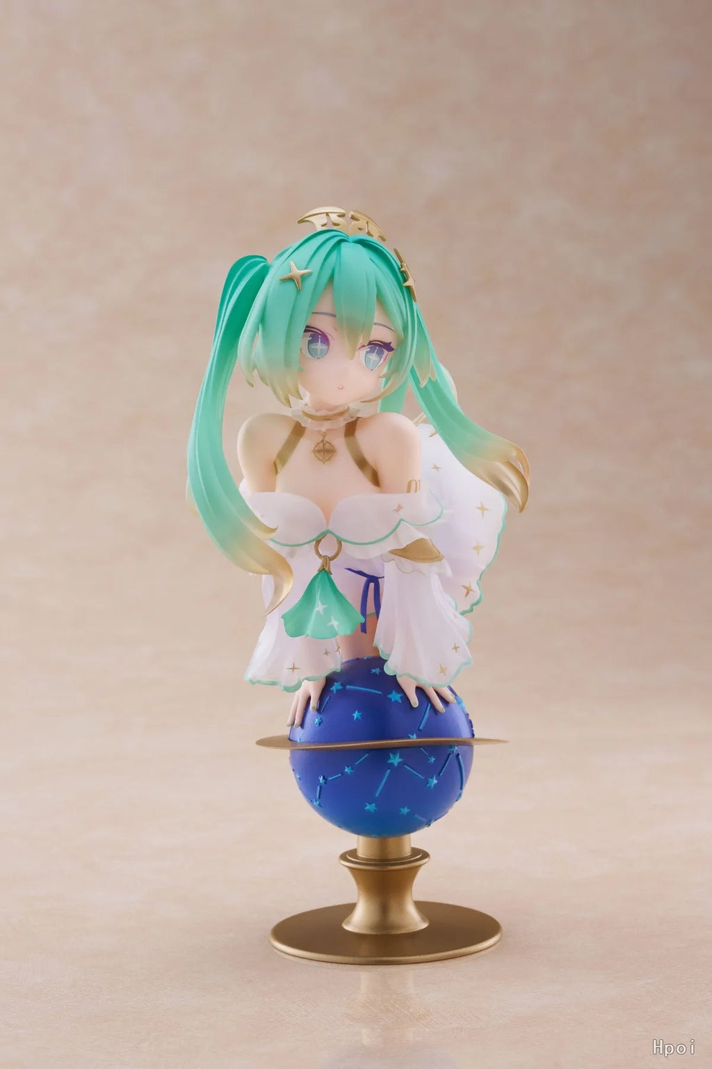 16CM Anime Hatsune Miku Figure Glittering Star ver 39th Anniversary Globe Scene Model Toy Gift Collection Action Figure PVC