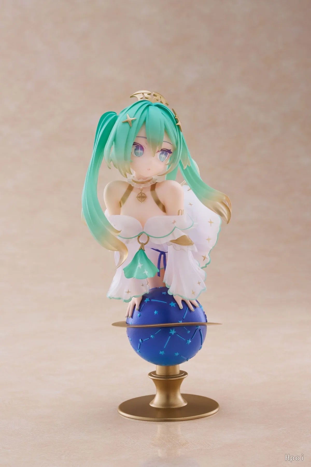 16CM Anime Hatsune Miku Figure Glittering Star ver 39th Anniversary Globe Scene Model Toy Gift Collection Action Figure PVC