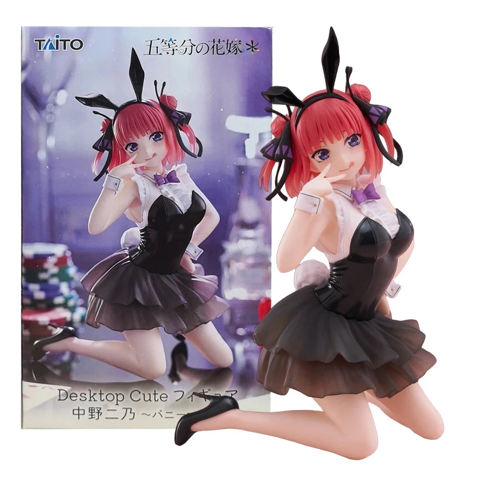 13CM Anime The Quintessential Quintuplets Nakano Nino Figure Bunny girl style Sitting Desktop Ornaments Action Model Doll Toy