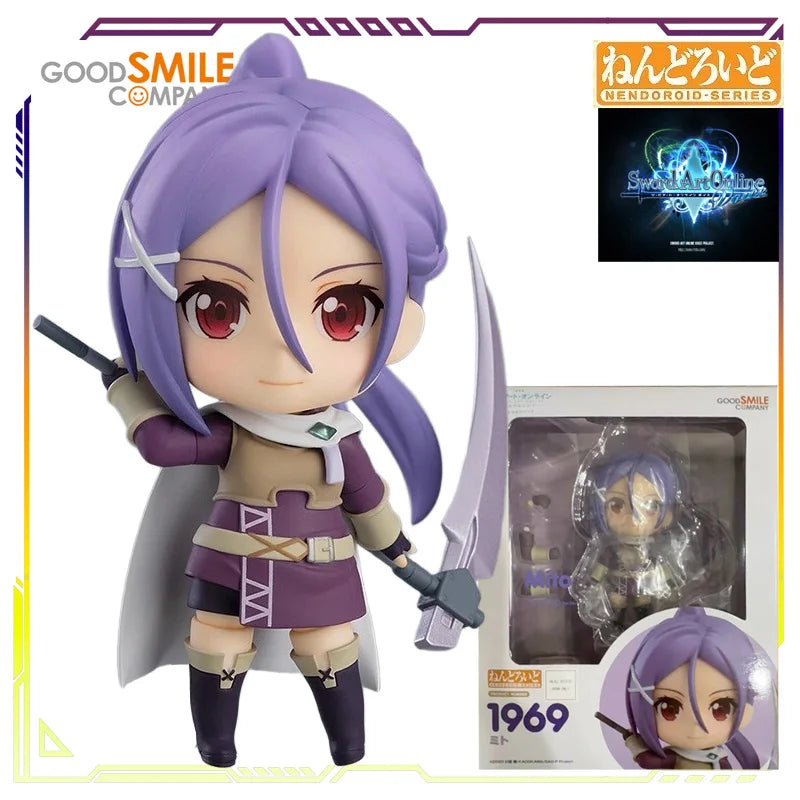 GSC Original Nendoroid Sword Art Online Series No.452 Asada Shino/Kirito PVC Articulated Collectible Action Figure Display Model