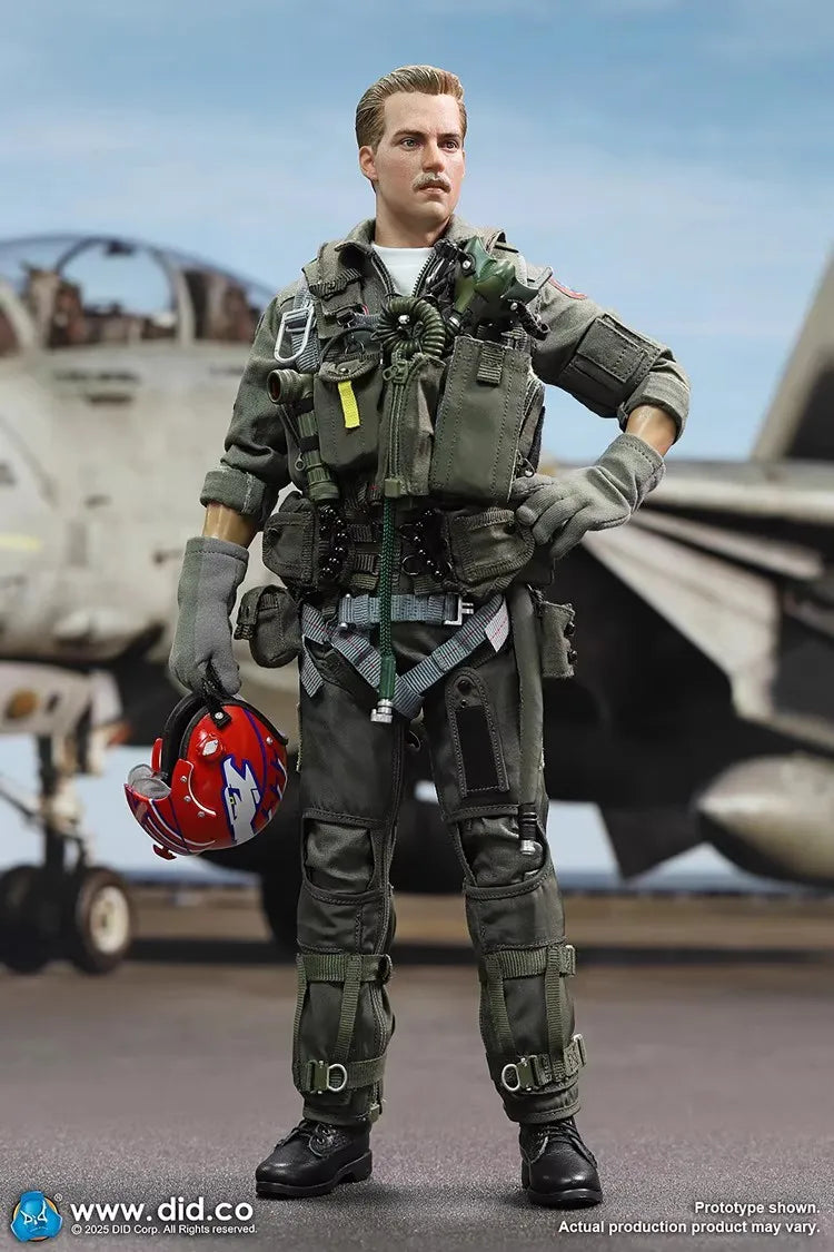 DID MA80182 1/6 Soldier American F14 Pilot Double Headed Carving Full Set 12'' Action Figure Doll In Stock