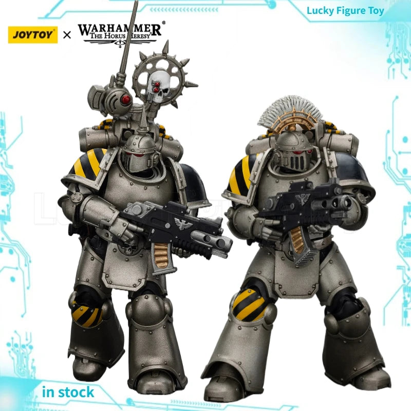 【Pre Sale】JOYTOY Warhammer 40K Iron Warriors MKIII Tactical Sergeant Iron Warriors Legionary with Nuncio-vox Model Toys