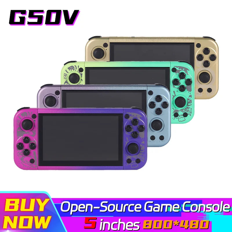 G50V PSP 5-inch 64GB 2500mAh portable handheld game console arcade suitable for PSP/PS1 retro TV game controller boys' gift