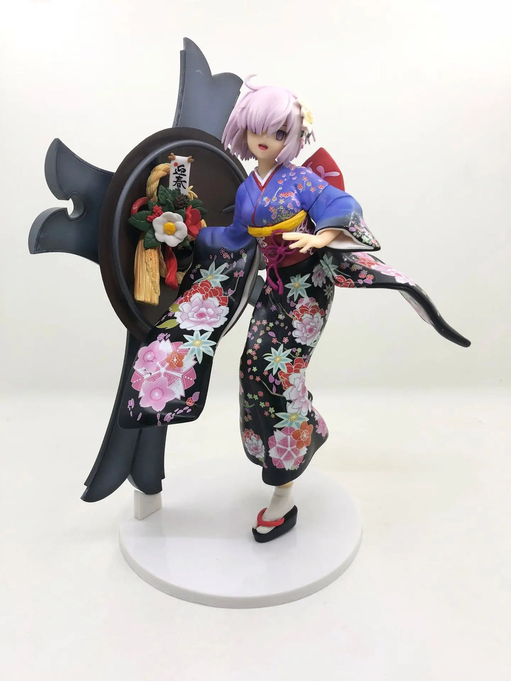 27CM Anime Fate/Grand Order Mash Kyrielight Figure 1/7 Grand New Year Kimono Dress Up Model Toy Gift Collection Action Figure