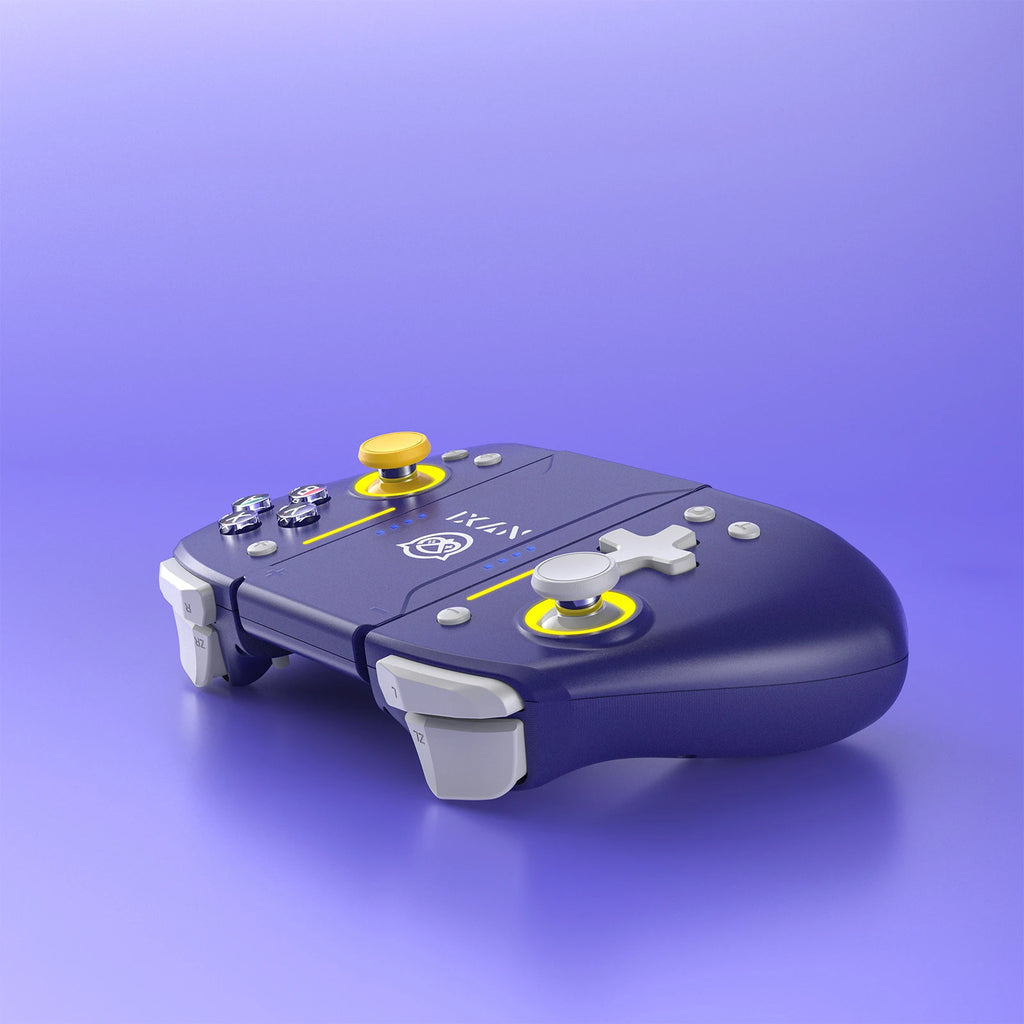NYXI Hyperion Pro Hall Joystick Wireless Game Controller Purple Gamepad with RGB Lights for Nintendo Switch