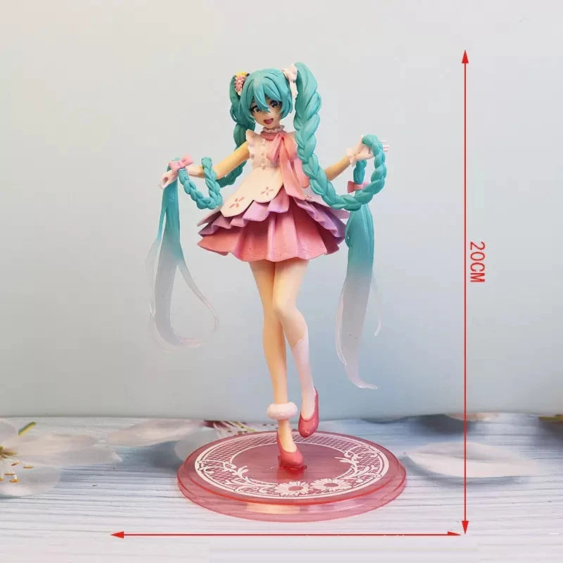 Neue Anime Miku, süße Kawaii, virtuelle Sängerin Miku, Manga-Statue, Figuren, PVC-Actionfigur, 15–25 cm