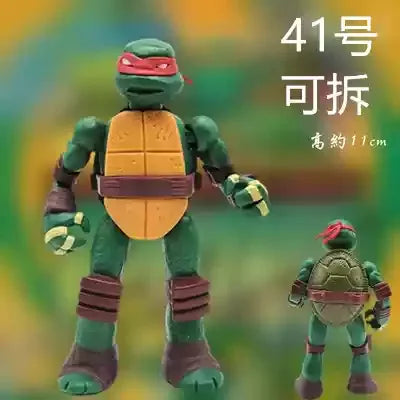 Playmates Turtles Action Figure Puppet Horse Motorcycle Rhinoceros Tiger Scene Models Anime Model Doll Desktop Decoration