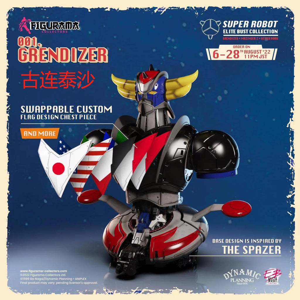 Figurama Super Robot Elite Bust Collection  GRENDIZER / MAZINGER Z / GETTER ROBO Polyresin Statue 26cm