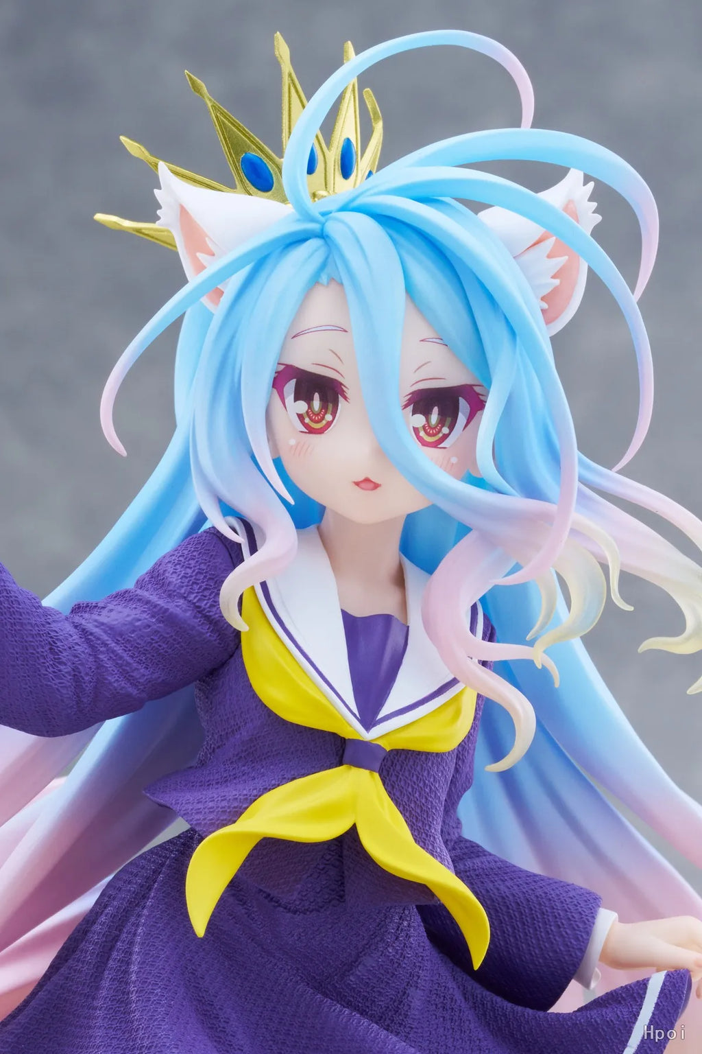 18.9cm Anime No Game No Life Figure Shiro Figure Cat Ear School Uniform Ver Figure Toy Gift Collection Aciton Figure PVC