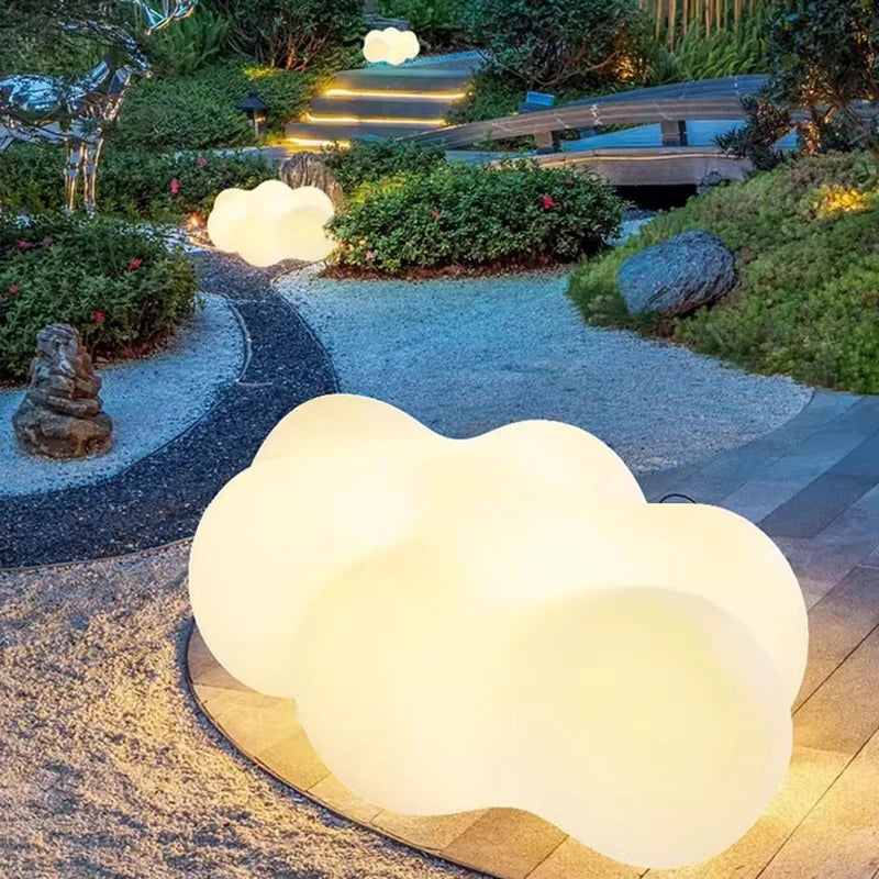 Luminous cloud lights, lawn solar LED outdoor lighting, non solar outdoor garden decoration, outdoor garden lights