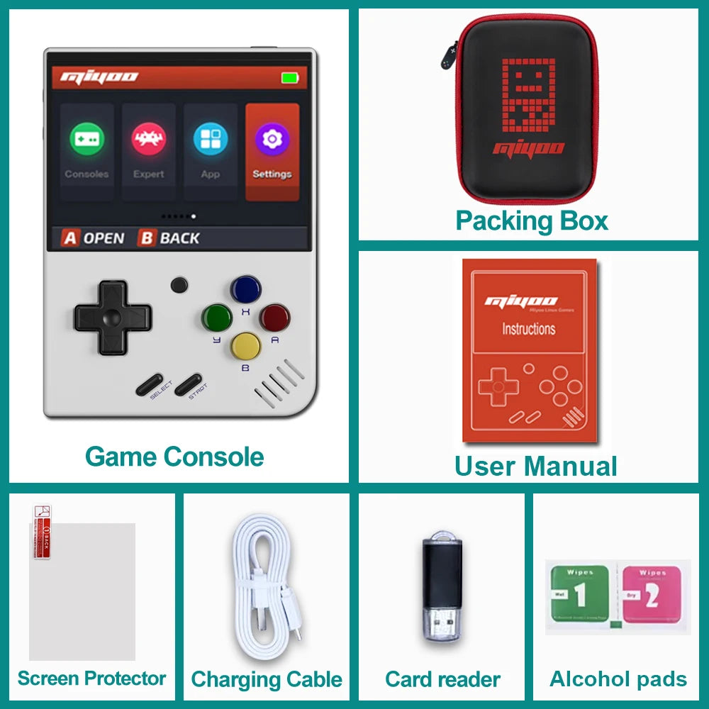 Miyoo Mini+ Classic Retro Handheld Game Console Players IPS Screen Portable Mini Plus Video Games Consoles Christmas Gift Pocket