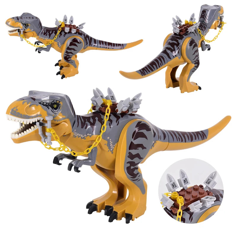 2025 New Jurassic Dinosaur Titanosaurus Dinosaur Seat Buildable Dino with Fortress Structure Ladders Flag