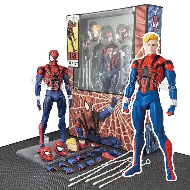 In Stock Ct Toys Spiderman Mafex 143 Ben Reilly Comic Ver The Amazing Spider-Man 001 Anime Action Figure Figurine Toys Kids Gift