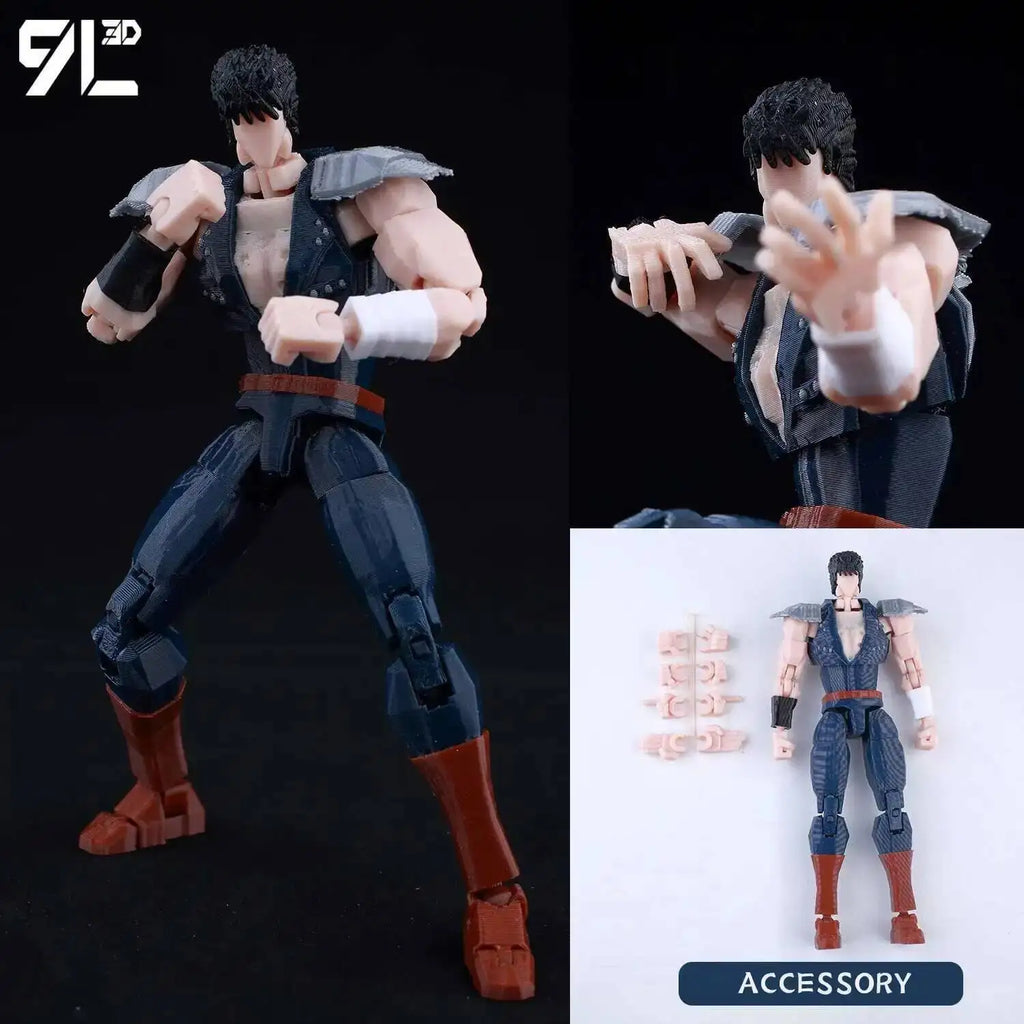 9L3D-gedruckter Dämonentöter AKAZA Tanjiro Kamado Lucky Dummy 13 bewegliche Gestaltwandler-Actionfiguren Schaufensterpuppenspielzeug für Anime-Fans