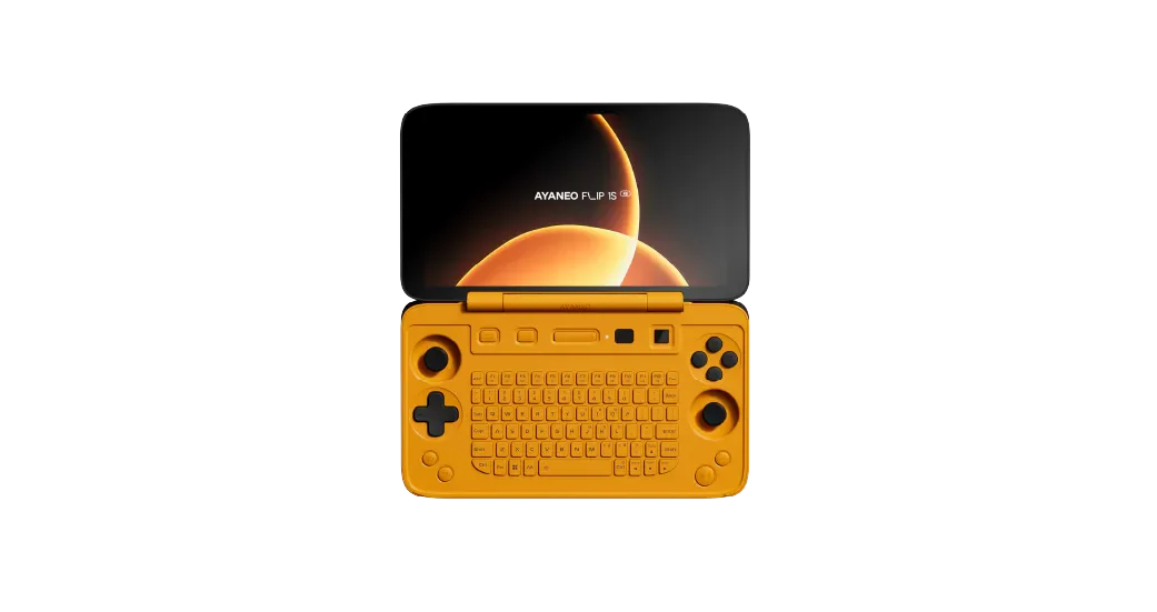 1S KB  Flip Game Console 7" 1080P 144Hz OLED Screen Portable Handheld Console HX370 8840U With Keyboard Game Machine