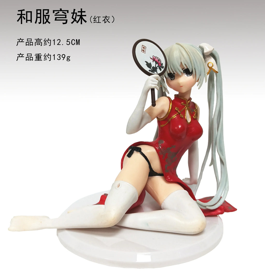 12CM Anime Yosuga no Sora Figure Kasugano Sora Sitting Anime Model Toy Gift Collection Decoration Ornament PVC