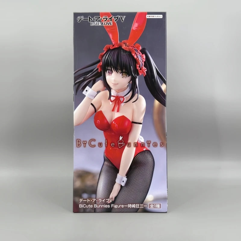 Нов оригинален Furyu Bicute Bunnies Tokisaki Kurumi Nightmare Date Alive Iv Bunny Аниме Фигурка Играчки PVC Модел Колекционерска Кукла Подарък