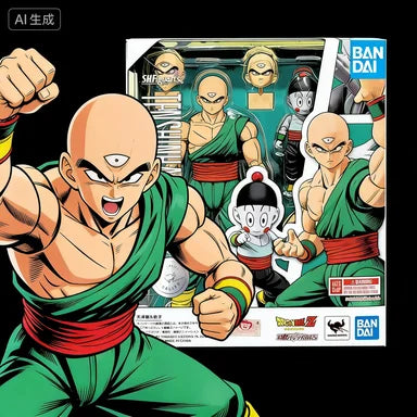 Spot SaleIn Stock Original Bandai Shf  Pvc Figuarts Tenshinhan Chaoz Action Figures Giftin Stock