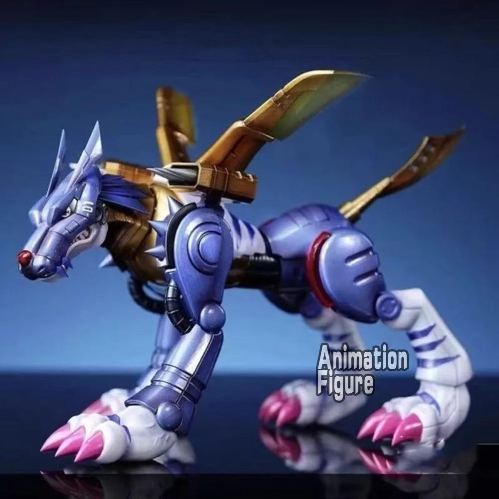 9 cm/3,54 Zoll Anime Digimon Adventure Figur Metall Garurumon Actionfiguren PVC-Sammlung Modell Spielzeug für Kinder Geschenke