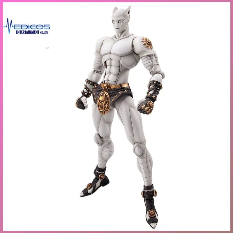 Medicos Super Action Statue Killer Queen JoJo Part 4 16cm Articulated Figure with Stray Cat Base Gifts Toys Model Original